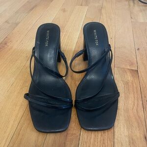 White Fox Boutique Black Strappy Heels